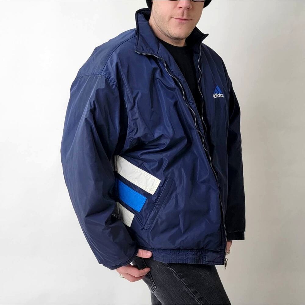 Vintage Y2k adidas Quilted Puffer Jacket Parka - XL - Picture 8 of 10